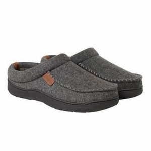New Mens Cushioned Dearform Slippers  Gray